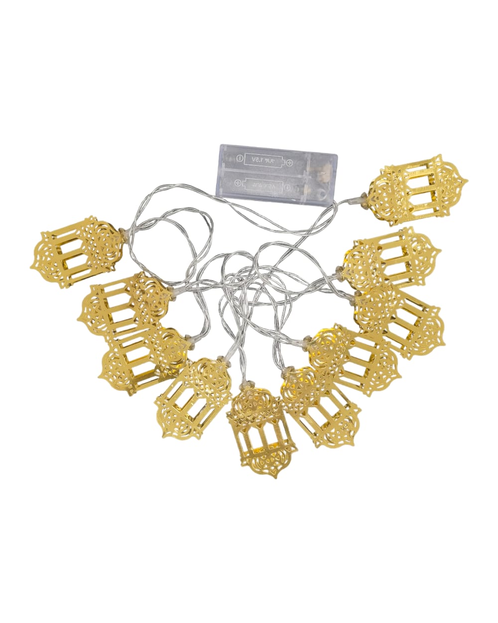 Guirlande lumineuse lanterne LED jaune - Doré