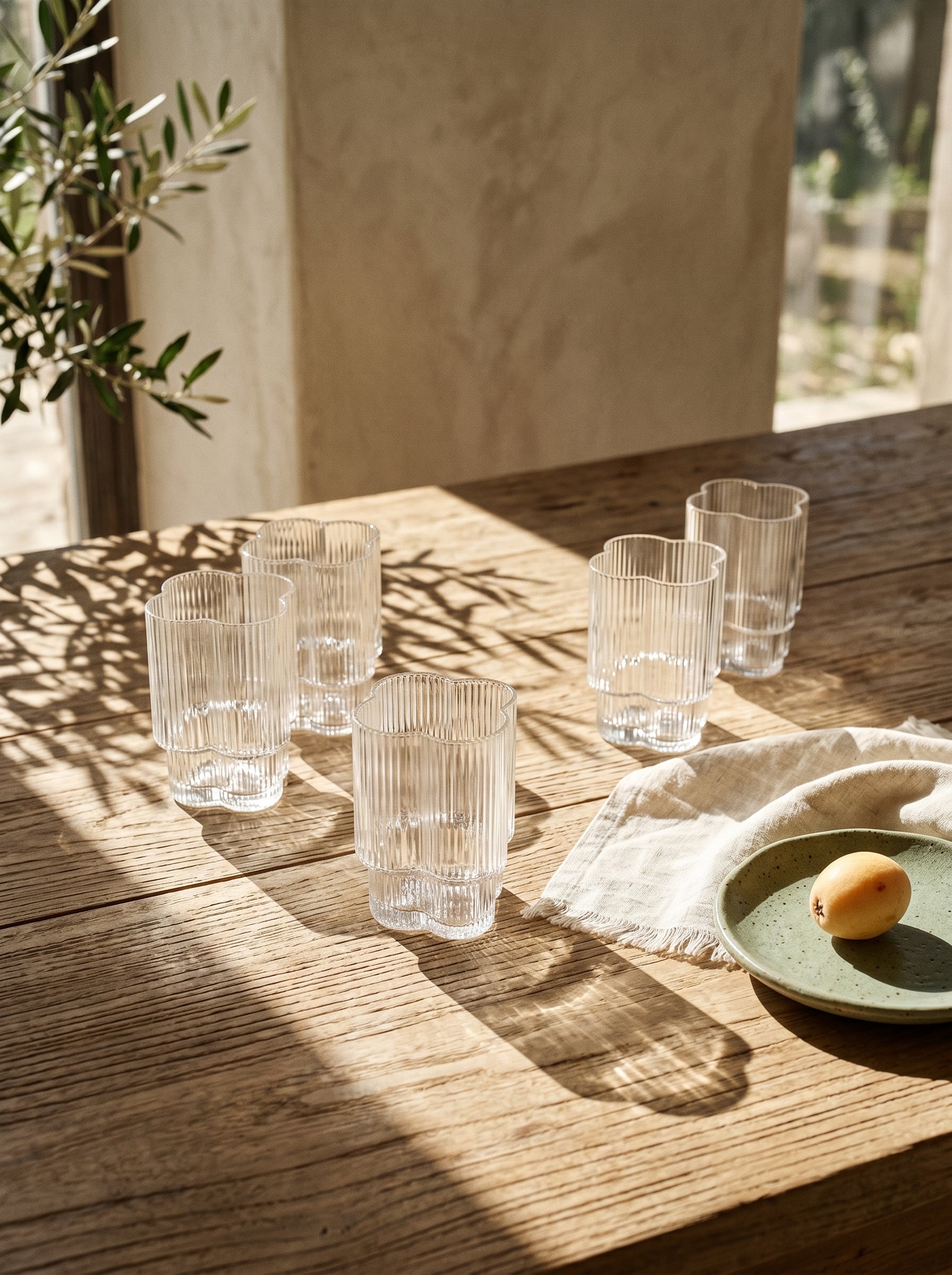 Lot de 6 petits verres Trèfle
