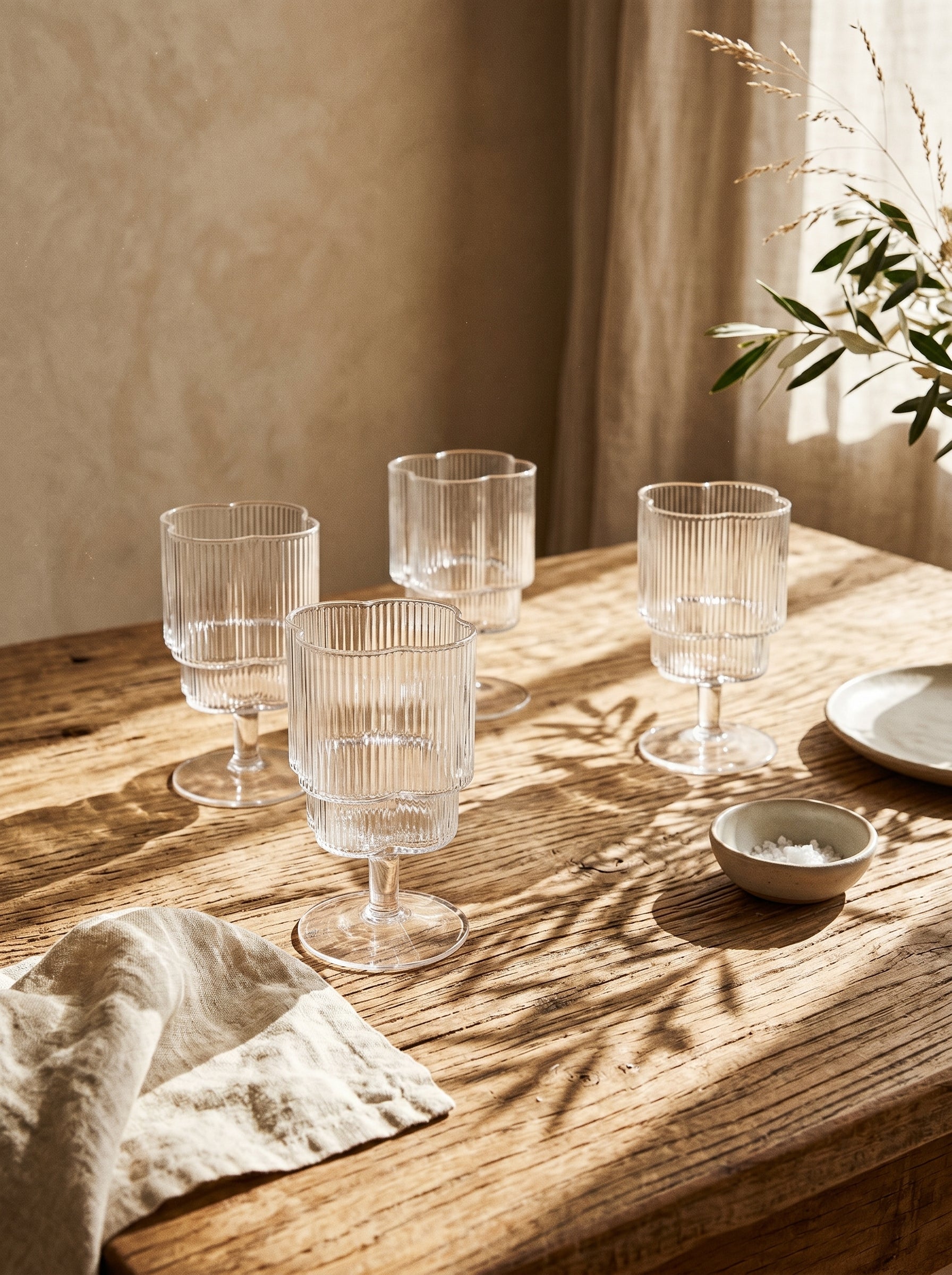 Lot de 6 verres à pied Trèfle