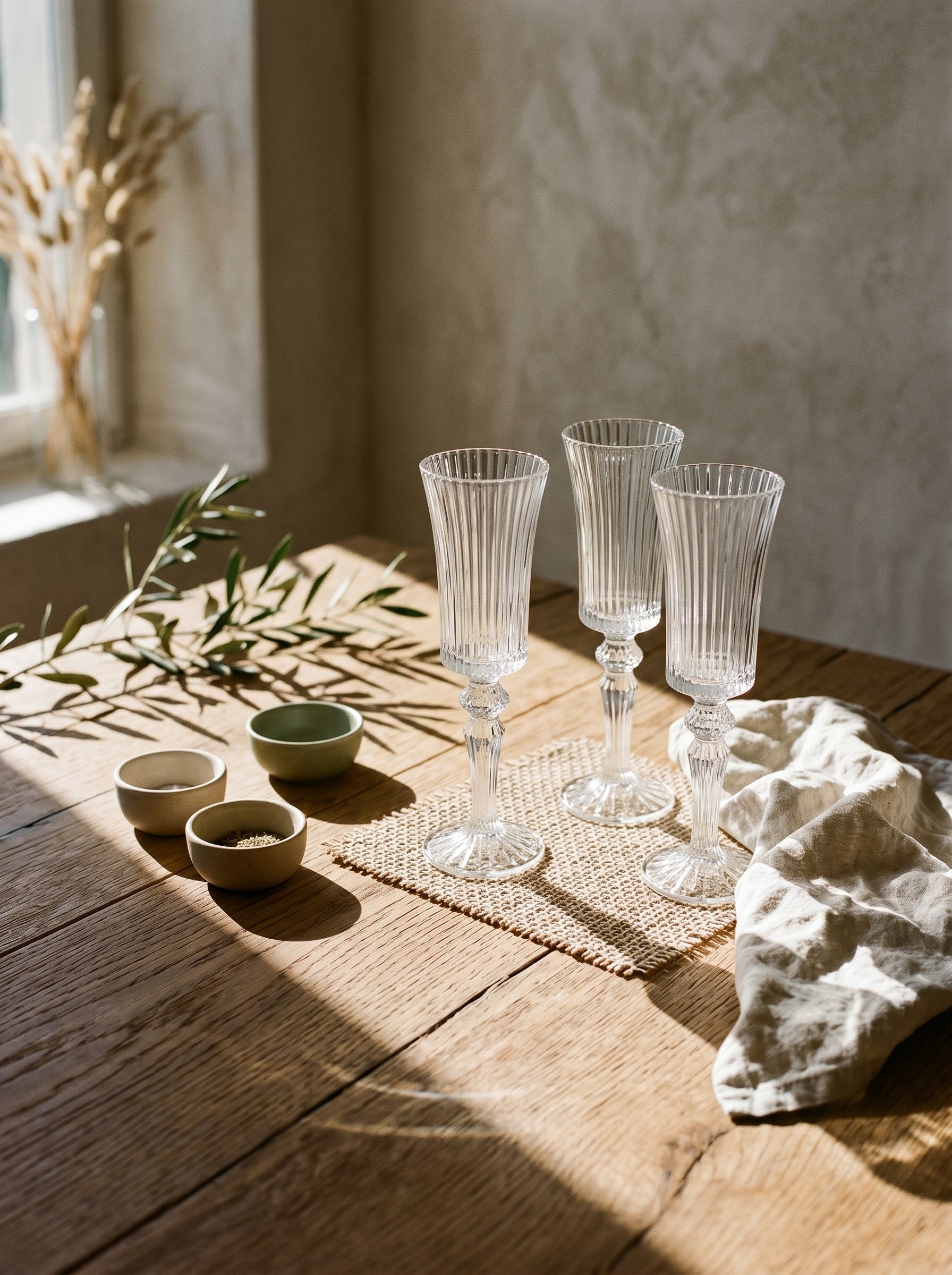 Lot de 6 Verres à pieds Lines élegance Allongé