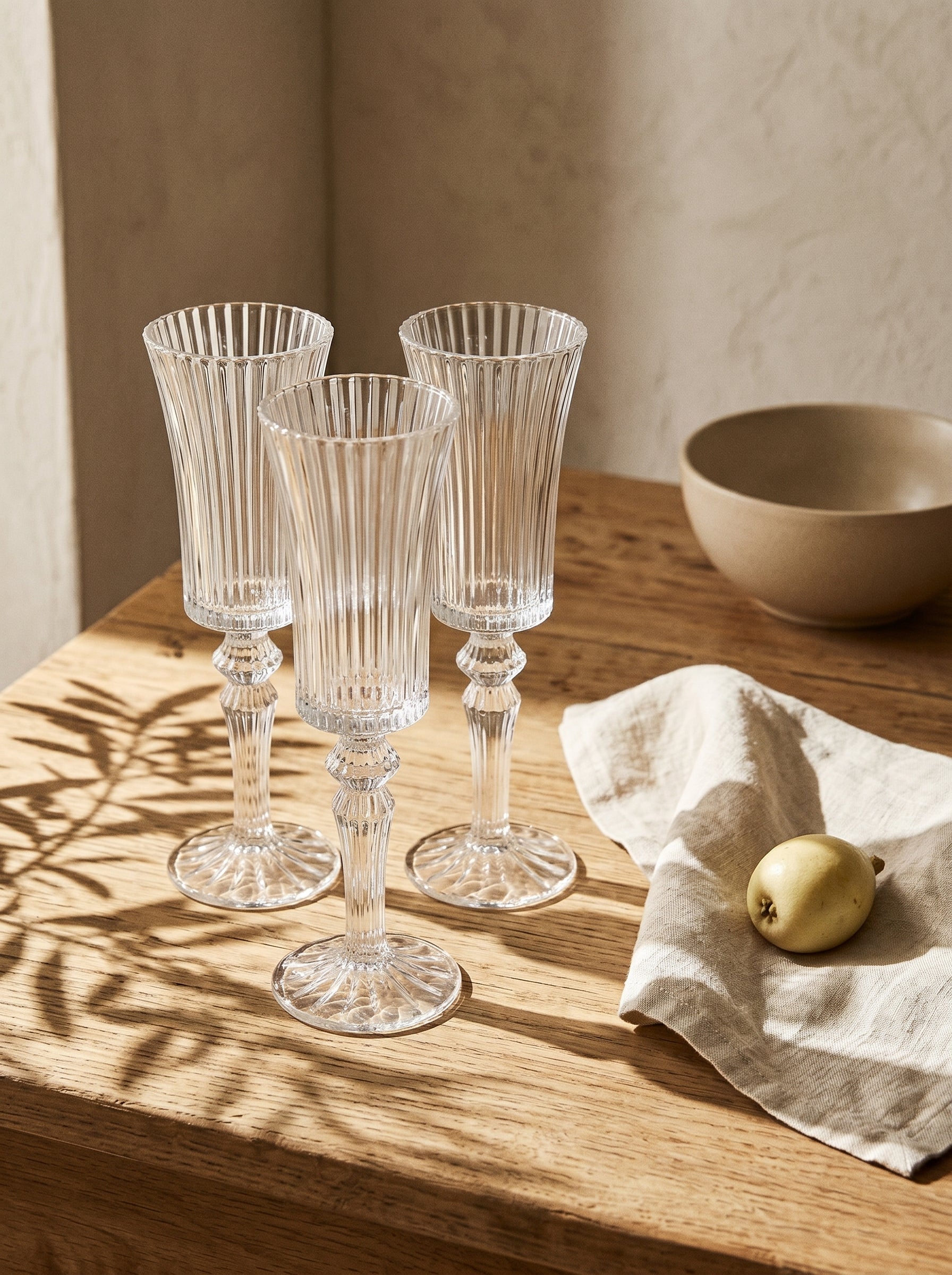 Lot de 6 Verres à pieds Lines élegance Allongé