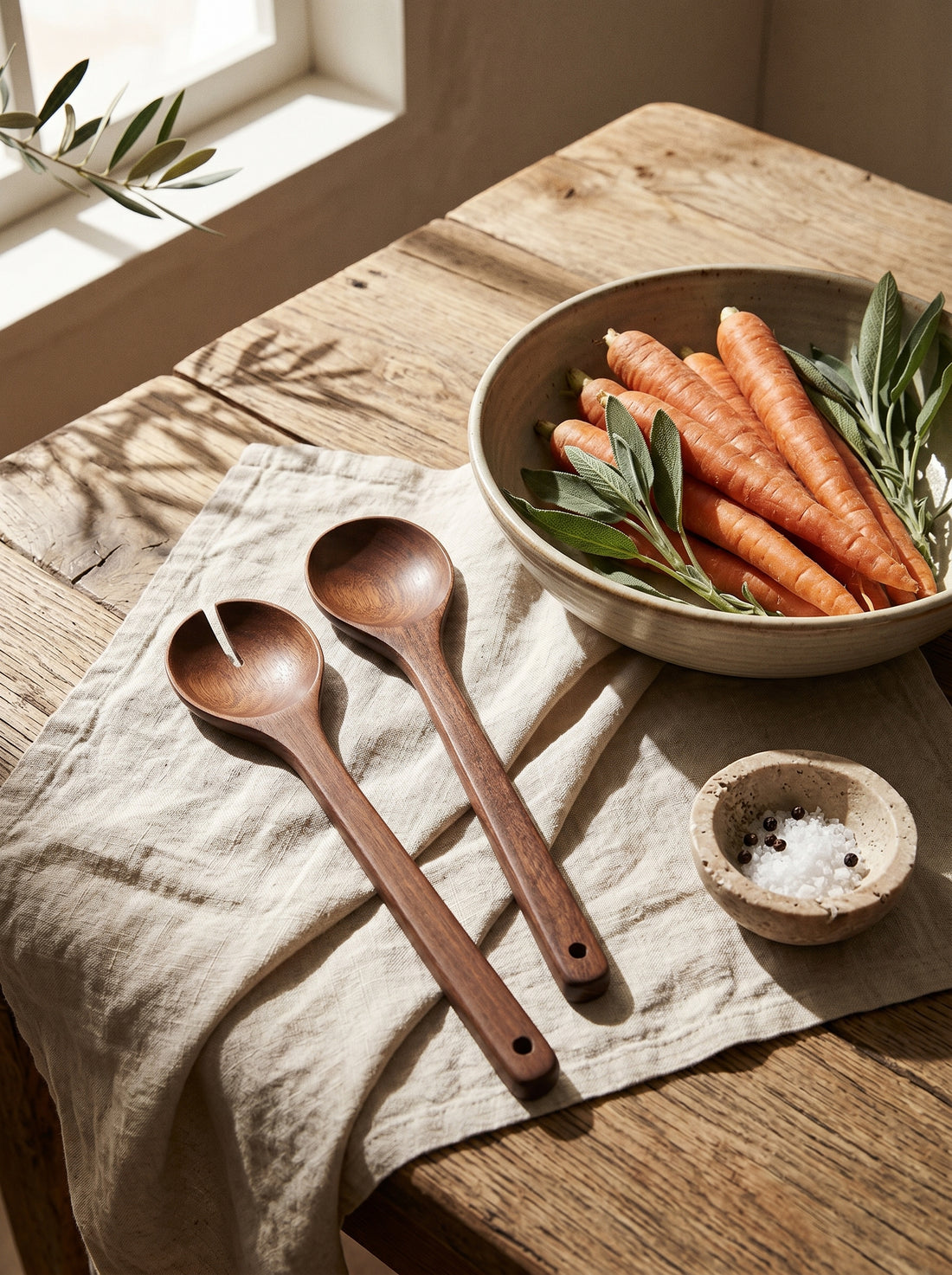 Set à Salade en Bois d’Acacia