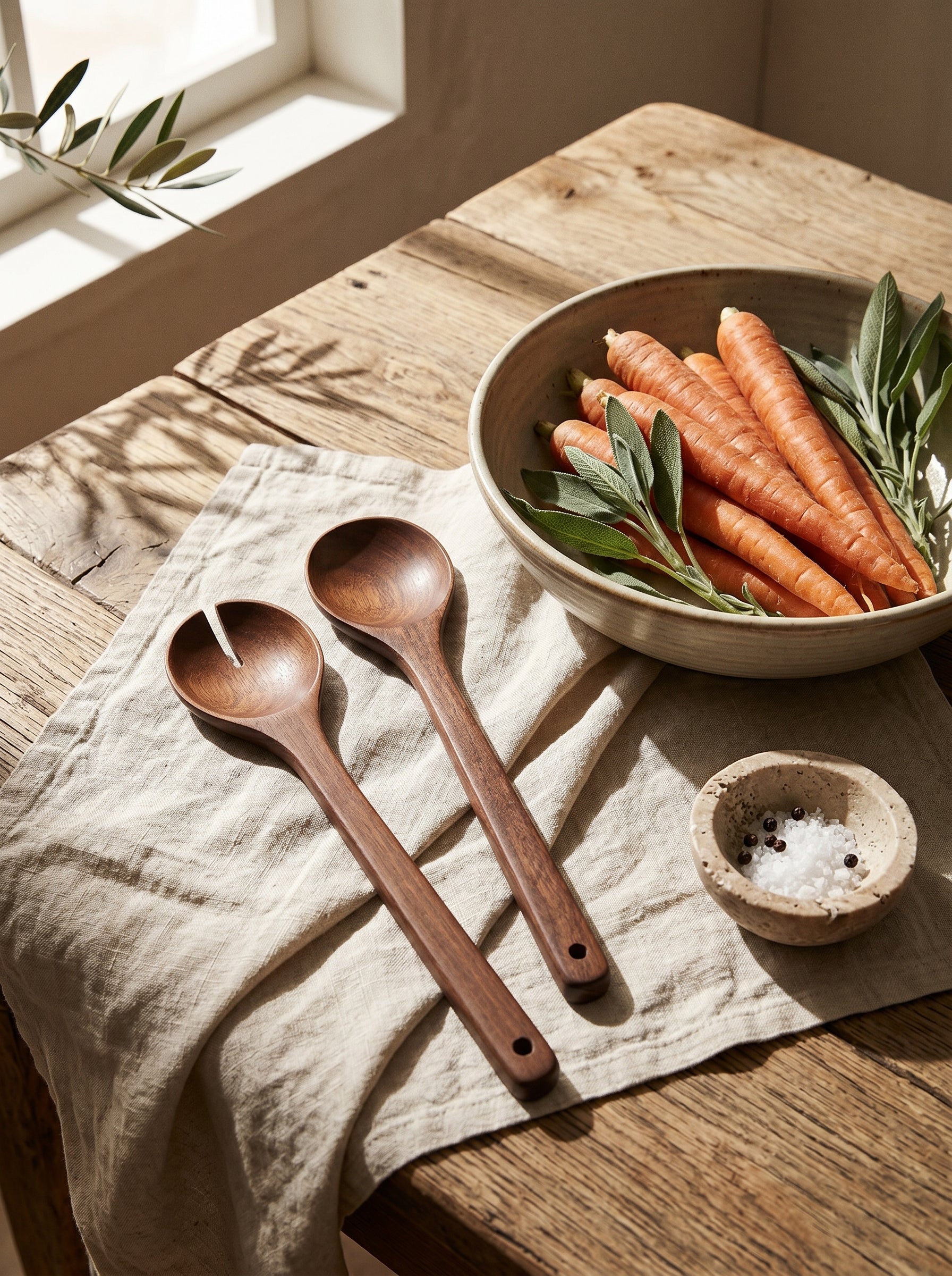 Set à Salade en Bois d’Acacia