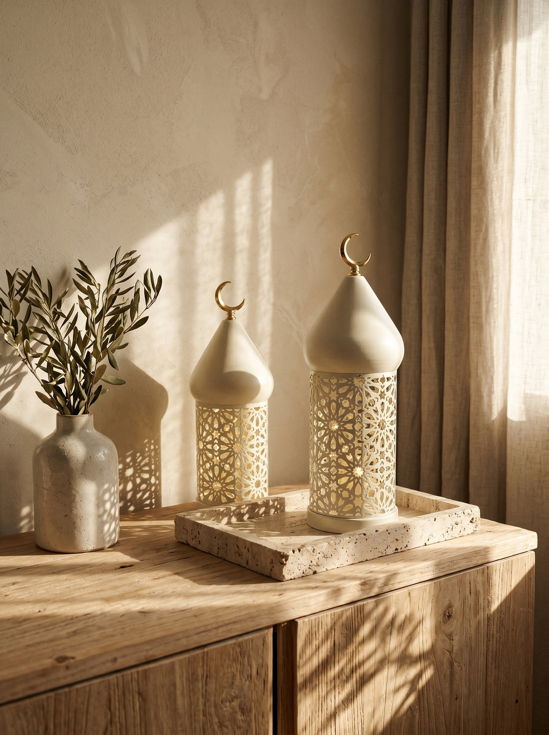 Petite Lanterne lumineuse LED - Blanche