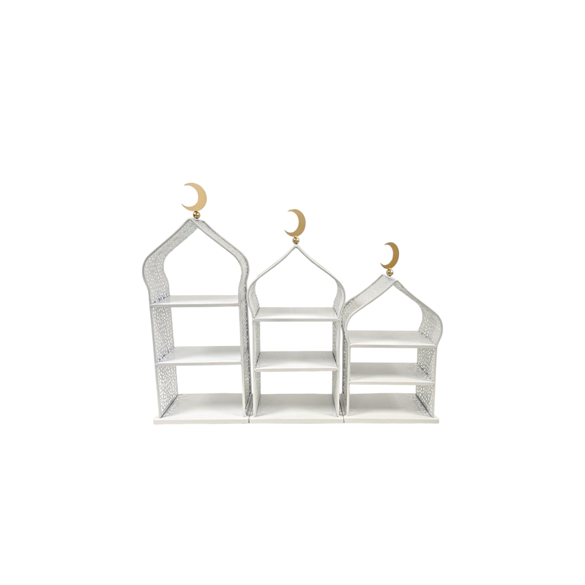 Plateau oriental 2 étages Trio Blanc - Happy Muz Deco