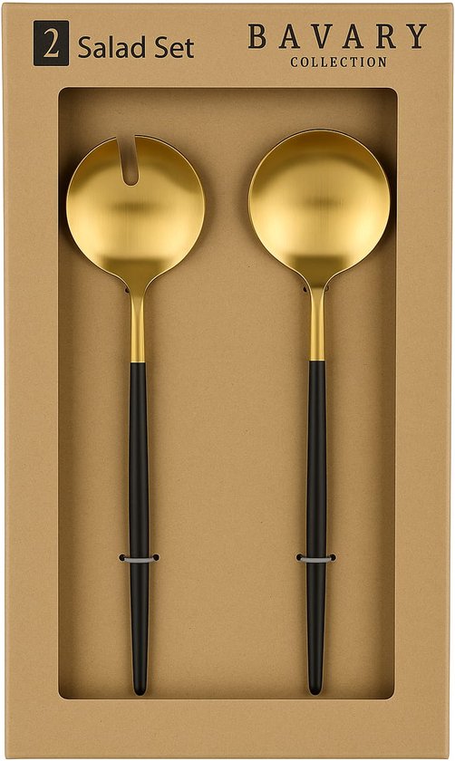 Set à Salade Design Doré et Noir - Happy Muz Deco
