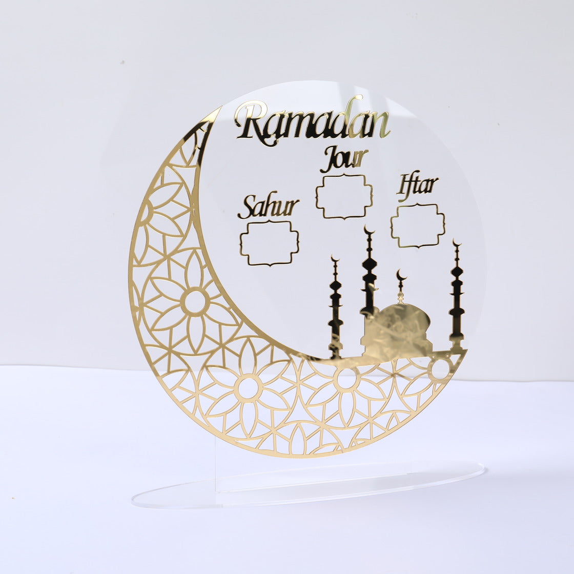 Calendrier / Counter horaire du Ramadan en Acrylique - Happy Muz Deco