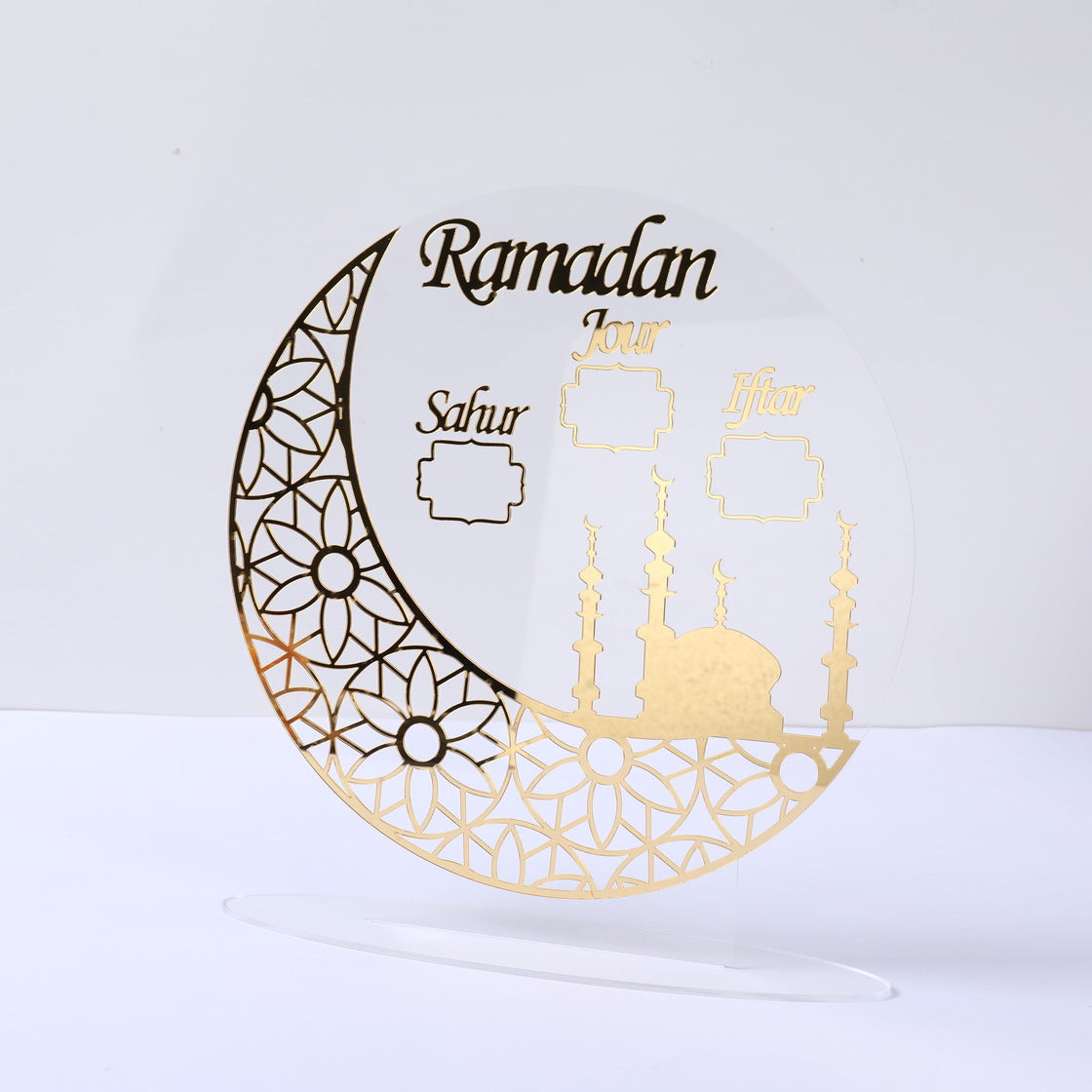 Calendrier / Counter horaire du Ramadan en Acrylique