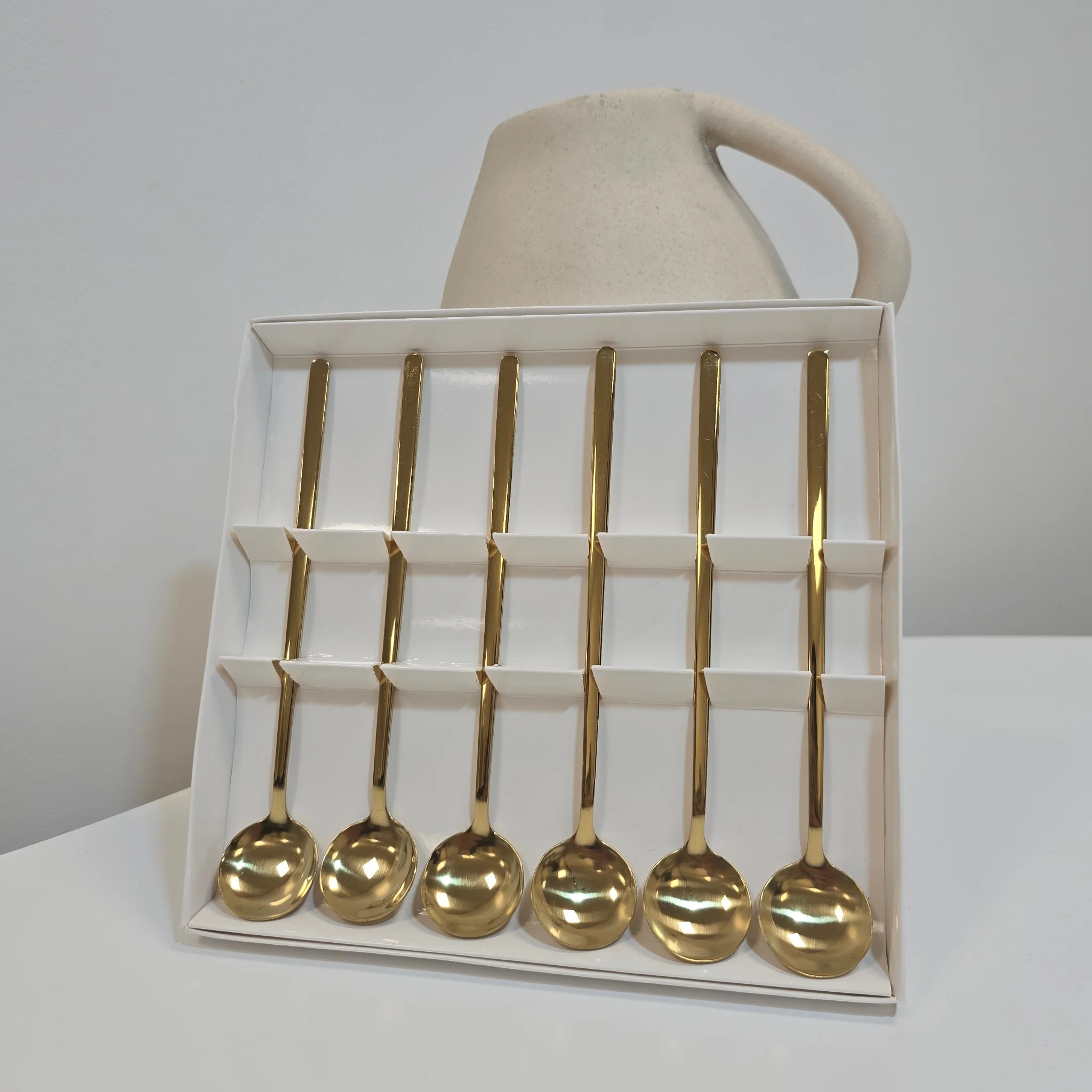 Lot de 6 Cuillères en Inox Dorées - Happymuzdeco