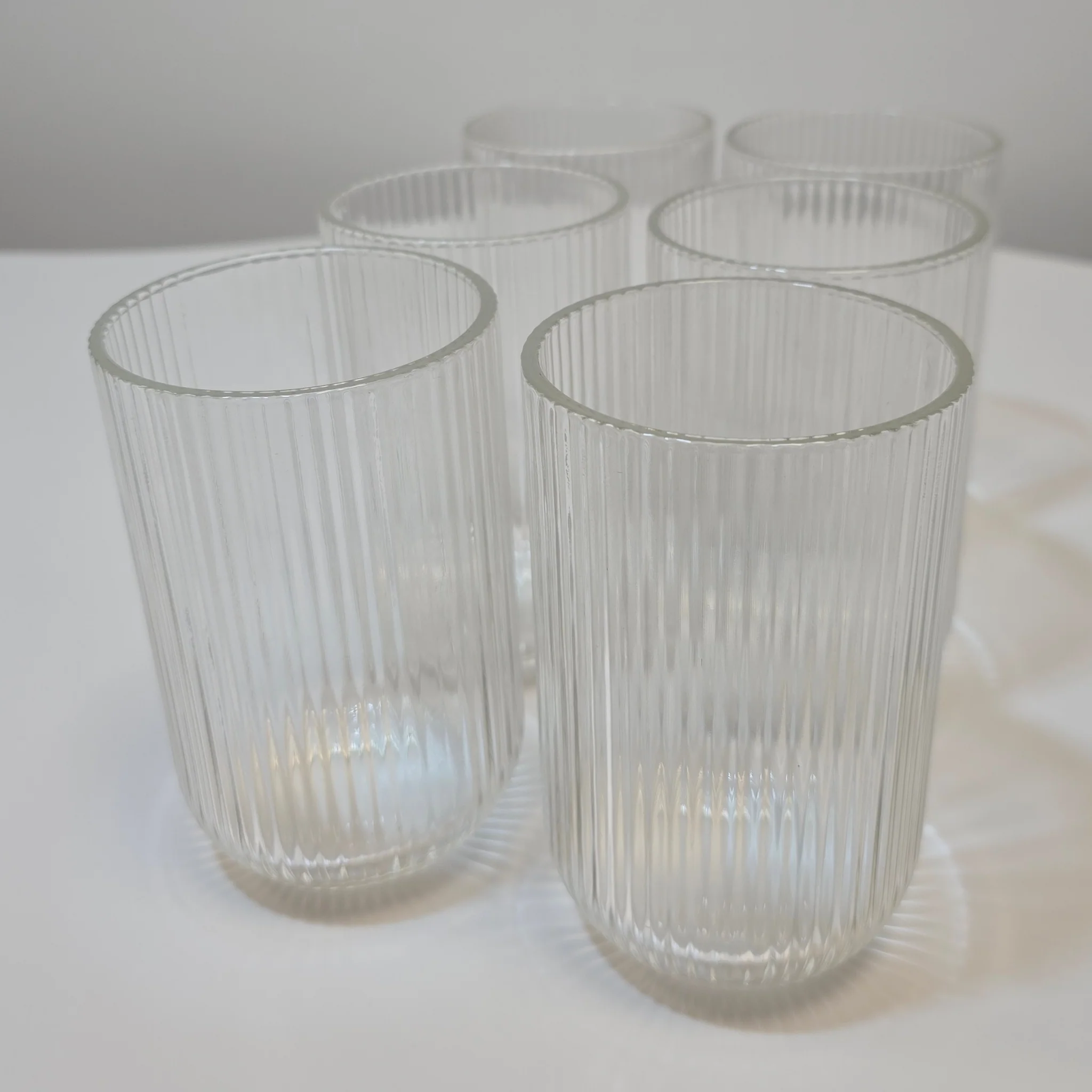 Lot de 6 Grands Verres Stripped - Happymuzdeco