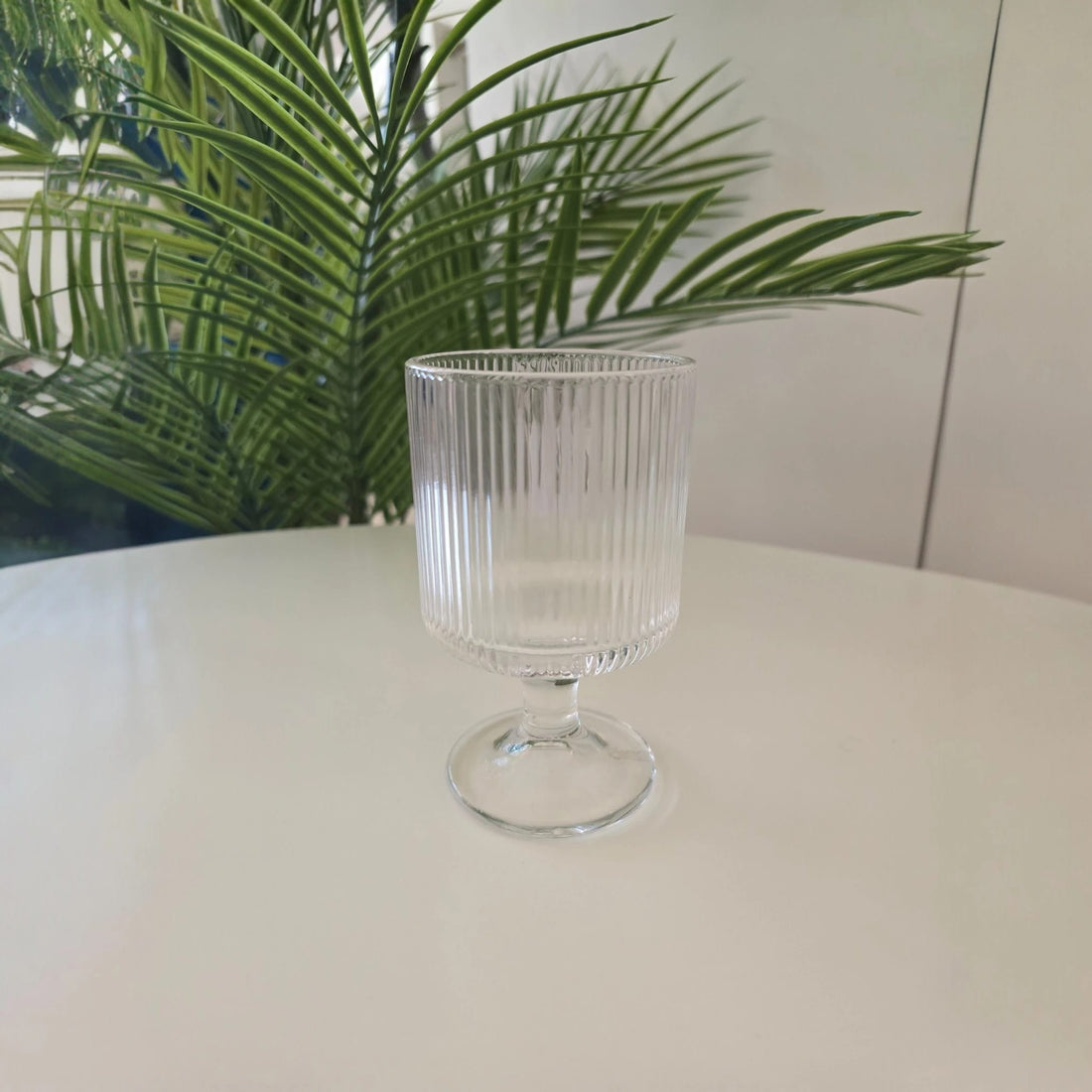 Lot de 6 verres à pied striés Lines - Happymuzdeco