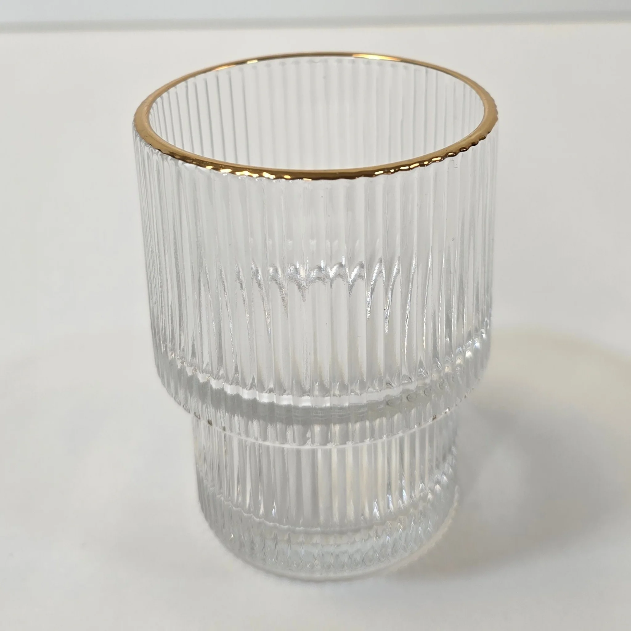 Lot de 6 petit Verres Lines - Liseré Doré - Happymuzdeco