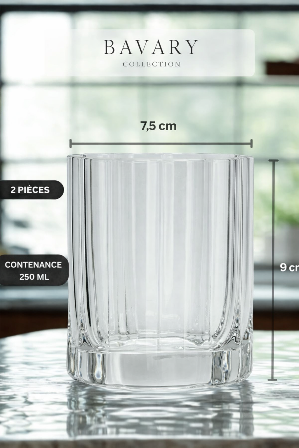 Lot de 2 Petit Verres Luno - Happymuzdeco