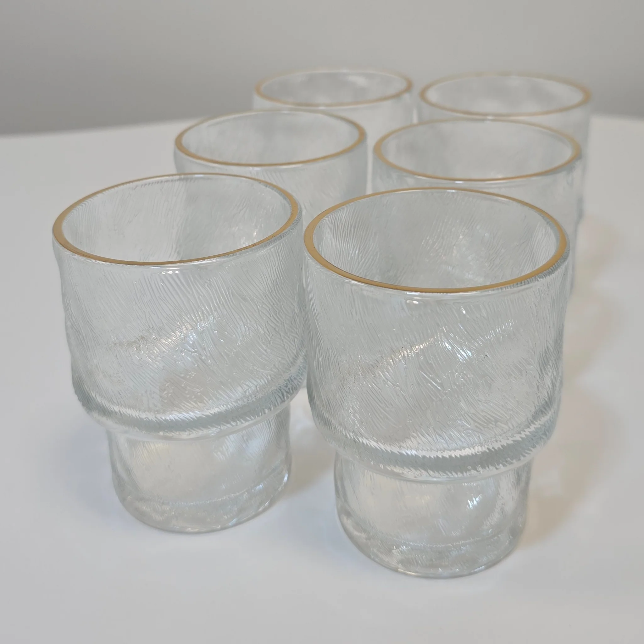 Lot de 6 petits Verres Ice - Liseré Doré - Happymuzdeco