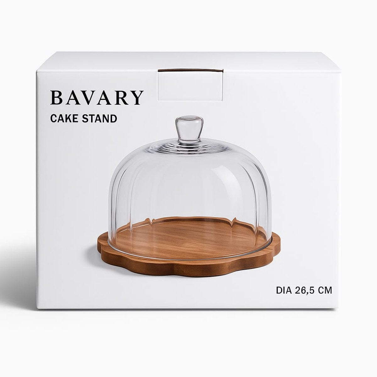 Plateau à gâteau en bois d’acacia – 26 cm - Happymuzdeco