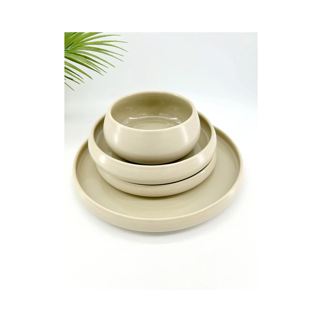 Service de vaisselle Chubby crème – 24 pièces