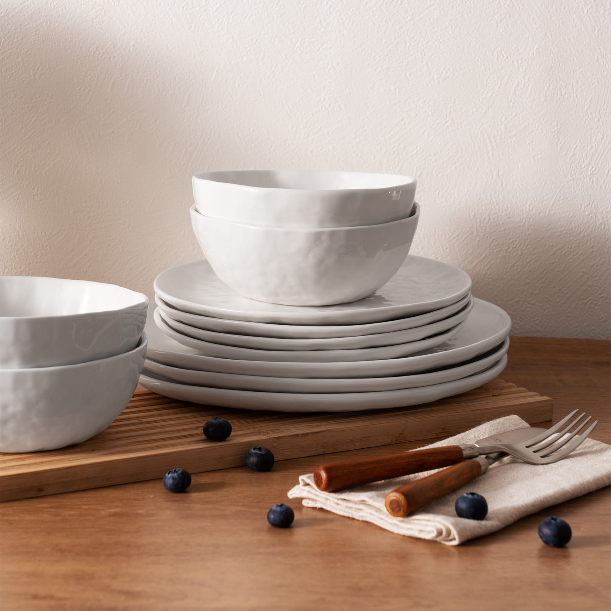 Services de vaisselles Moon Surface - 24 Pièces