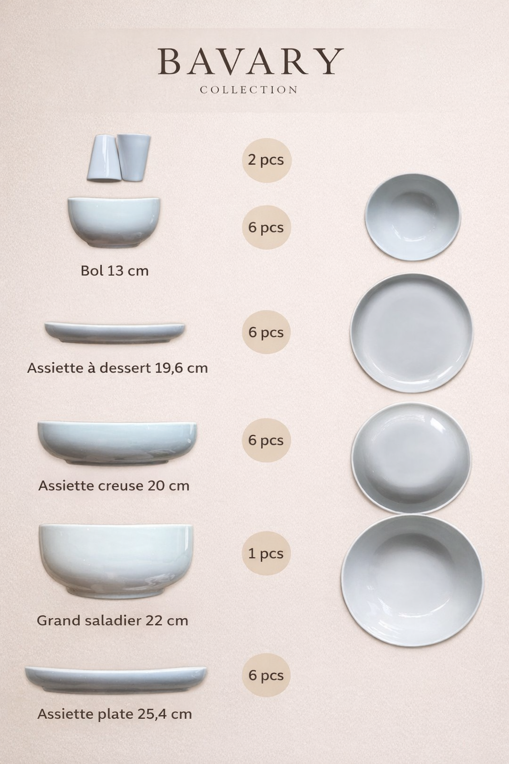 Service de vaisselle Smile – 27 pièces - Happymuzdeco