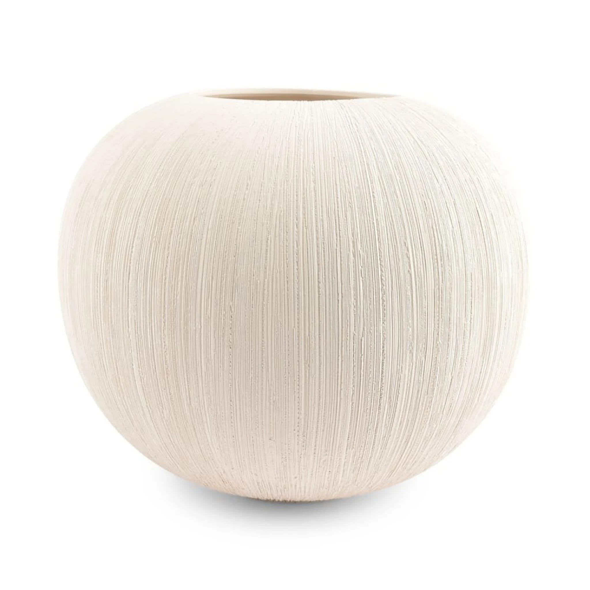 Vase Boule Effet Brossé - Happymuzdeco