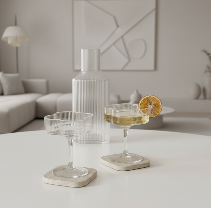 Lot de 6 verres à cocktail Trèfle