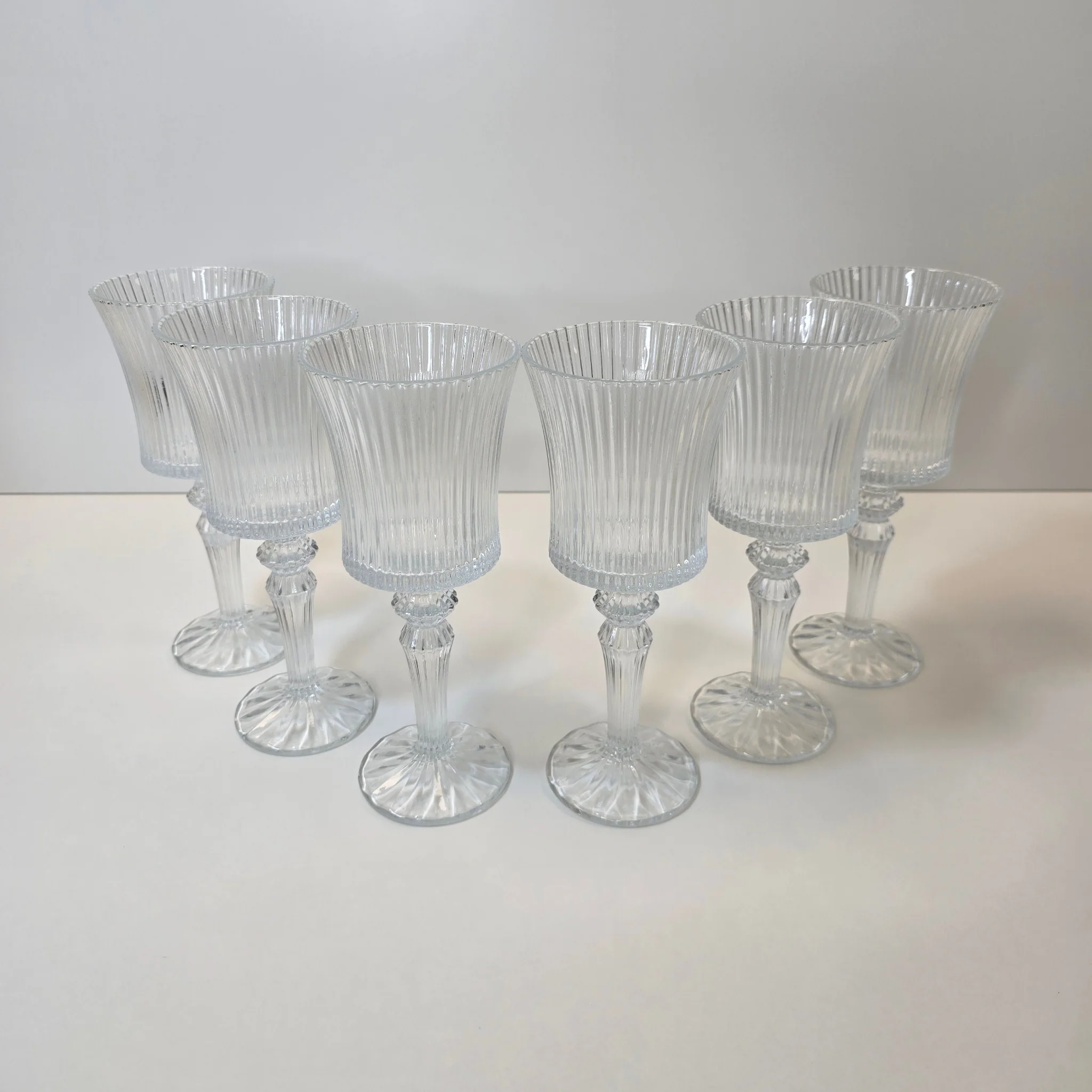 Lot de 6 Verres à pieds Lines élegance - Happymuzdeco