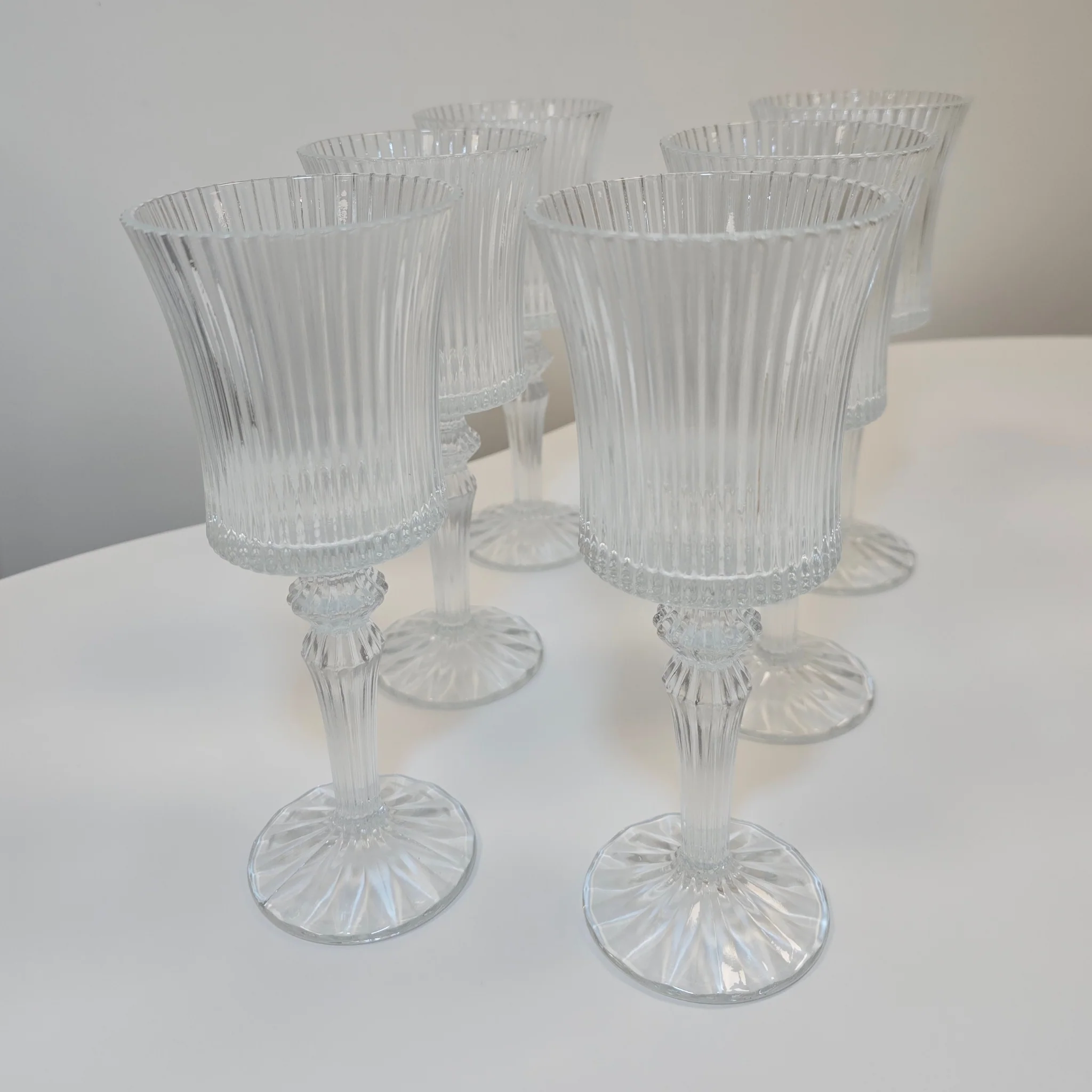 Lot de 6 Verres à pieds Lines élegance - Happymuzdeco
