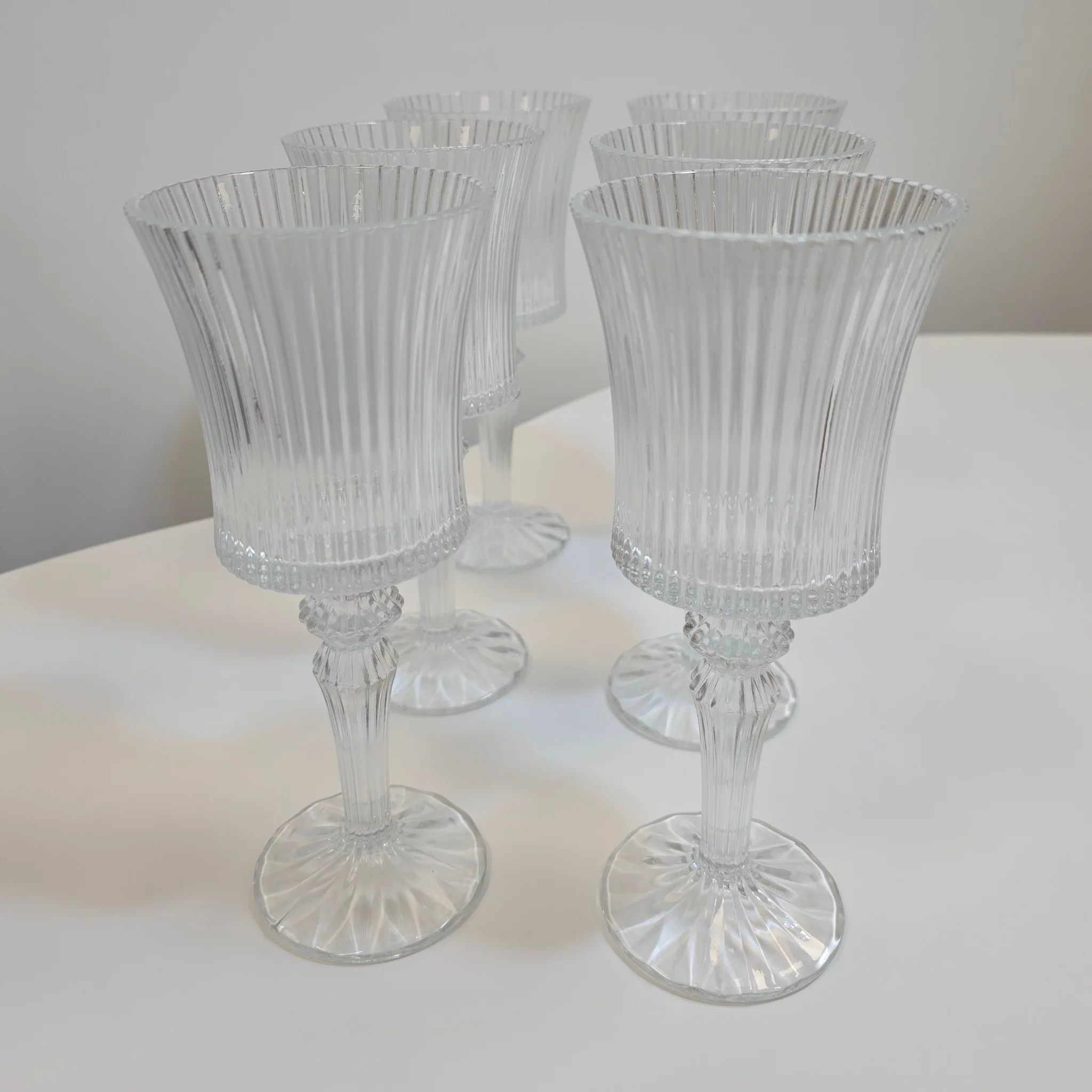 Lot de 6 Verres à pieds Lines élegance - Happymuzdeco