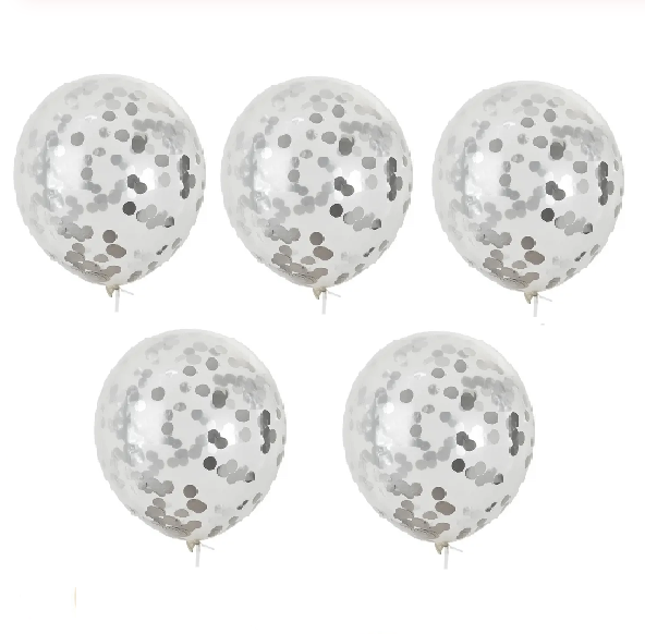 Ballons confettis x5 (bientôt disponible) - Happy Muz Deco