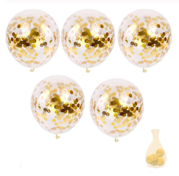 Ballons confettis x5 (bientôt disponible) - Happy Muz Deco