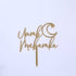 Cake Topper Umrah Mubaraka - Doré - Happy Muz Deco