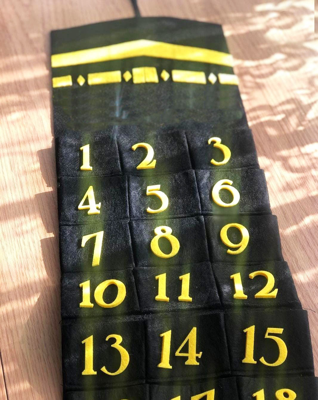 calendrier noir deco decoration eid mubarak ramadan 2022