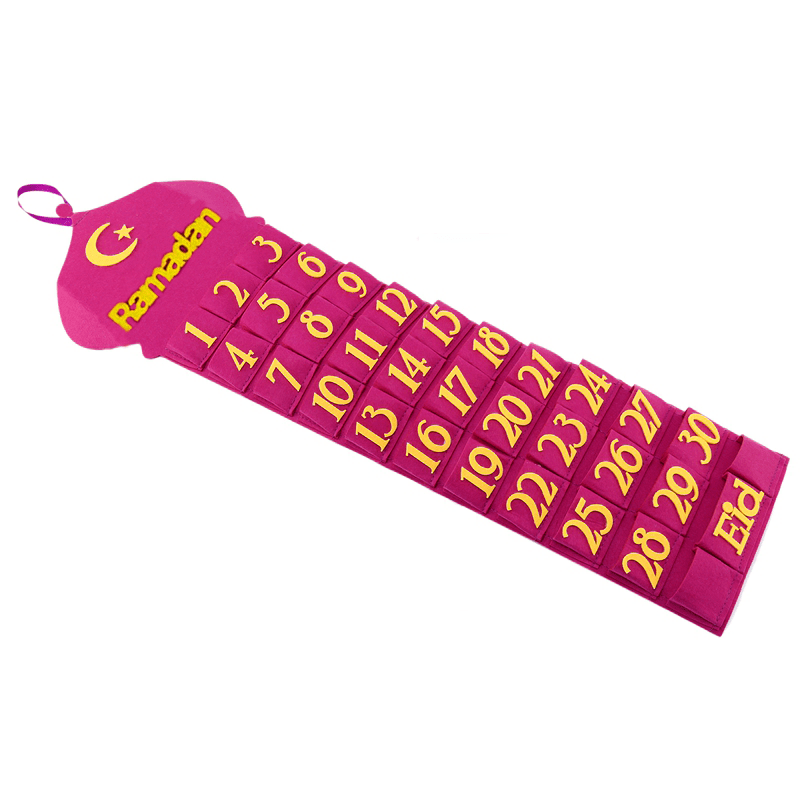 calendrier rose deco decoration eid mubarak ramadan 2022