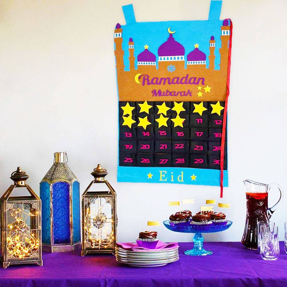 calendrier etoile du ramadan bleu | Ramadan Calendar | Ramadan Quiz | Kids games