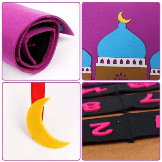 calendrier etoile du ramadan violet | Ramadan Calendar | Ramadan Quiz | Kids games