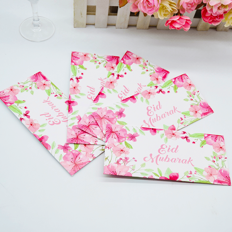 Enveloppes cadeaux Eid Mubarak - Rose | Eid Mubarak Enveloppes | Mini Enveloppes cadeaux - Happy Muz Deco
