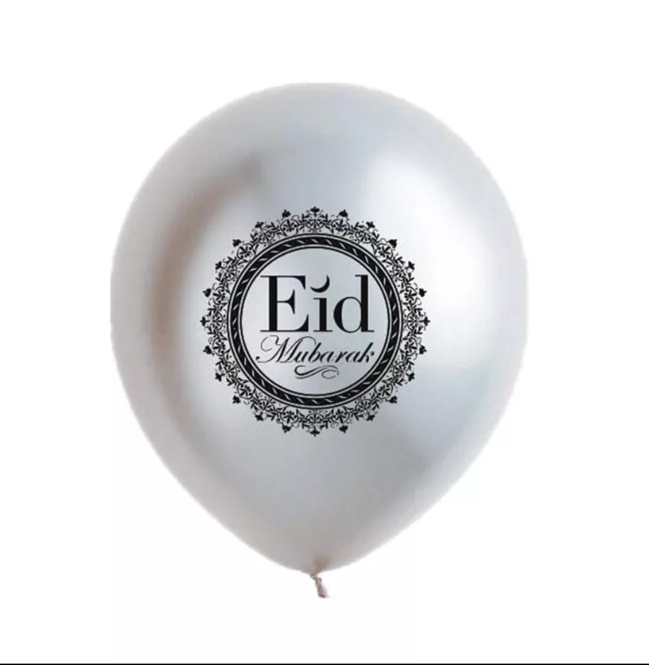 Ballons métallisés Eid Mubarak x 5