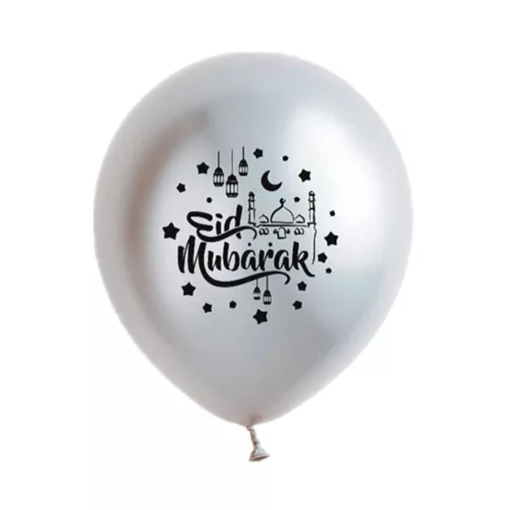 Ballons métallisés Eid Mubarak x 5