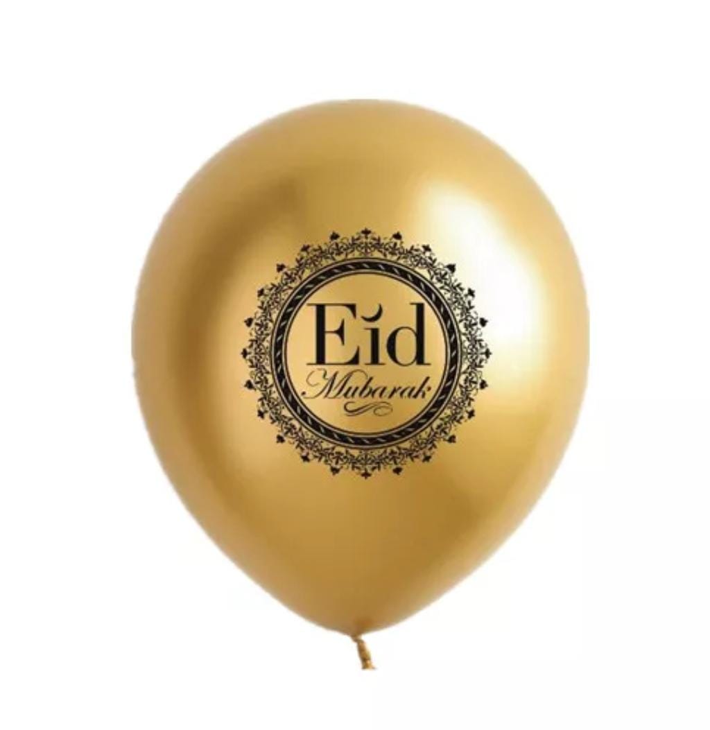 Ballons métallisés Eid Mubarak x 5
