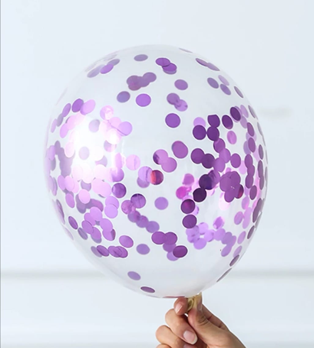 Ballons confettis x5 (bientôt disponible) - Happy Muz Deco