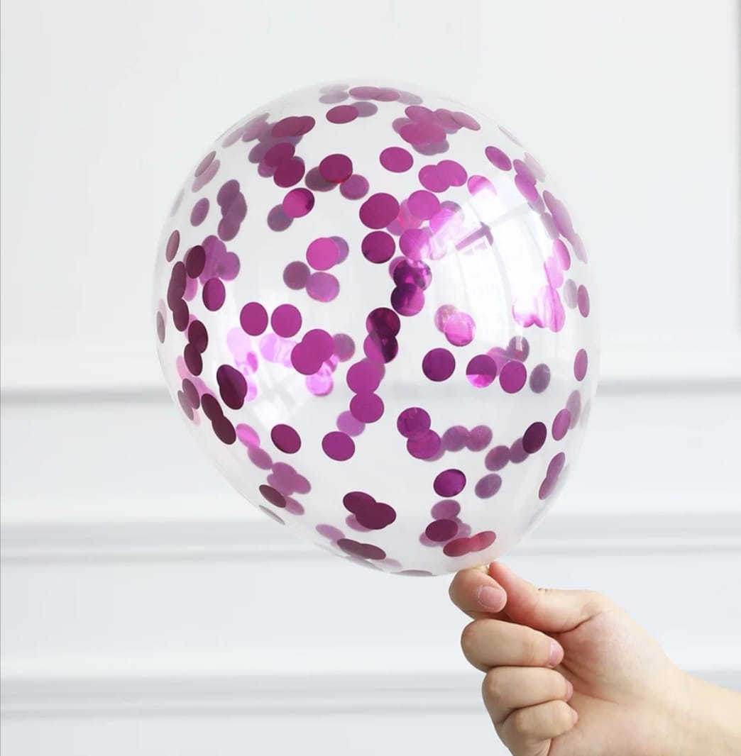 Ballons confettis x5 (bientôt disponible) - Happy Muz Deco