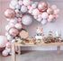 Kit arche à ballons Rose & Bleu Gris (167 Ballons) - Happy Muz Deco