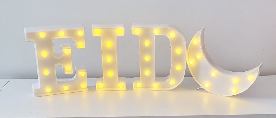 Lettres Lumineuse Eid | Lettres Led | Eid Mubarak Decorations