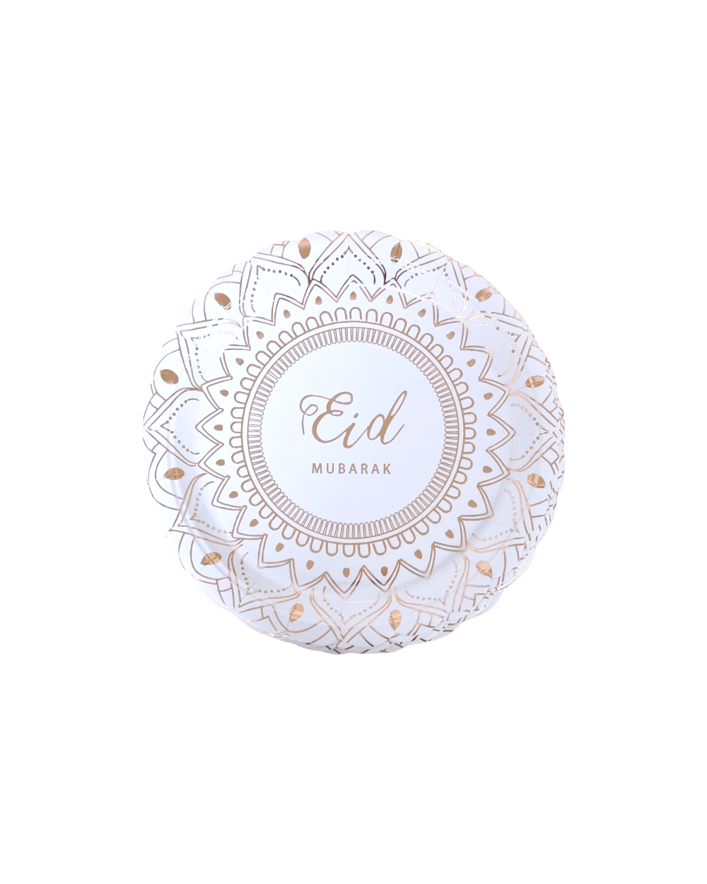 Petites assiètes Eid Mubarak x8 blanc et rose - Happy Muz Deco