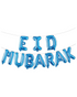 Ballons lettres Eid Mubarak Bleu - Happy Muz Deco