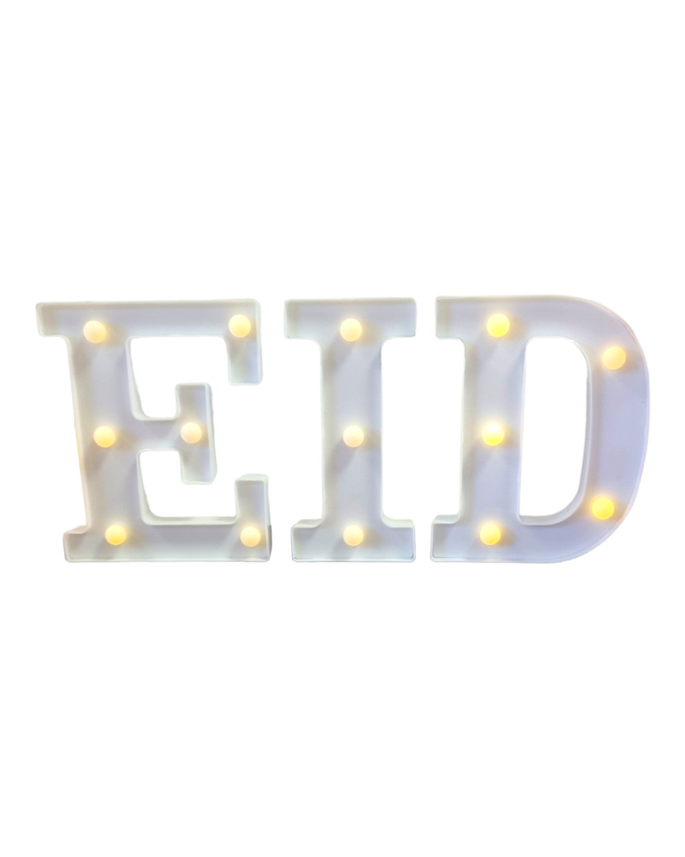 Lettres lumineuses Eid - Blanc - Happy Muz Deco