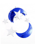 Banderole brillante lunes et étoiles - Bleu et argent - Happy Muz Deco