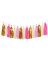 Guirlande de pompons en papier de soie - Rose - Happy Muz Deco