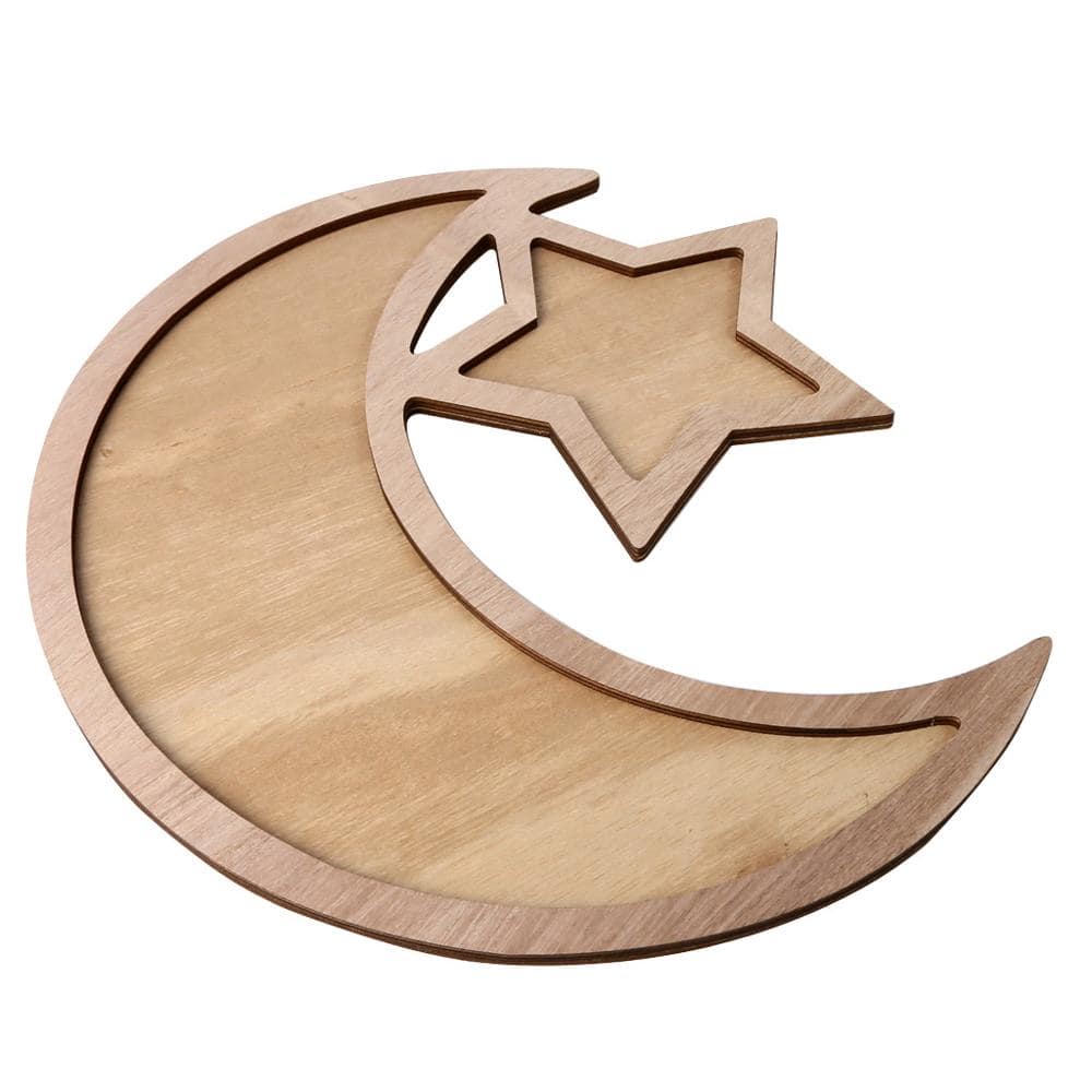 plateau bois deco decoration eid mubarak ramadan 2022