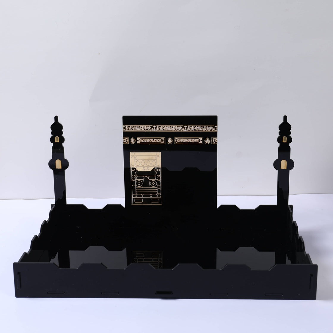 Plateau Kaaba en Acrylique - Noir et doré - Happy Muz Deco