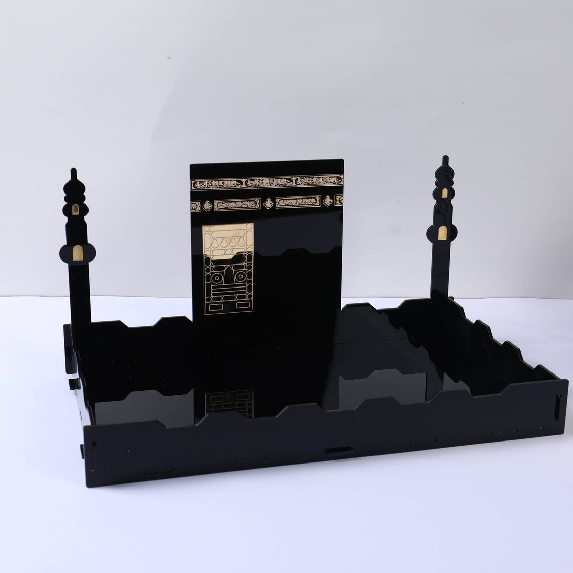 Plateau Kaaba en Acrylique - Noir et doré - Happy Muz Deco